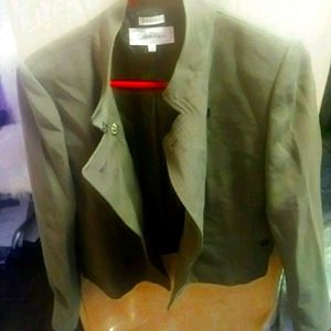 Calvin Klein double breasted cropped jacket